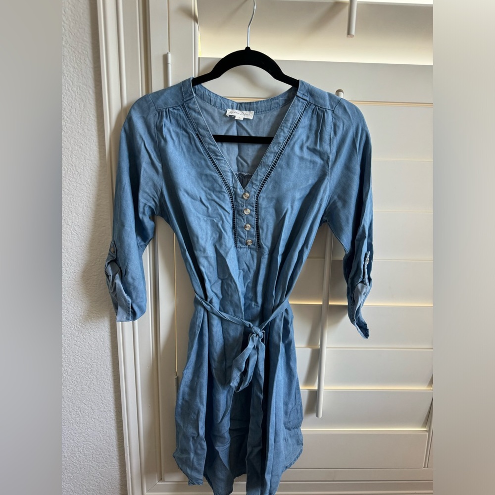 Petal and Pup chambray tie dress